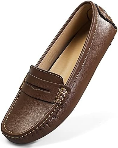 Artisure Women's Classic Comfort Leather Penny Loafers Casual Slip-Ons Lightweight Walking Flats ... | Amazon (US)