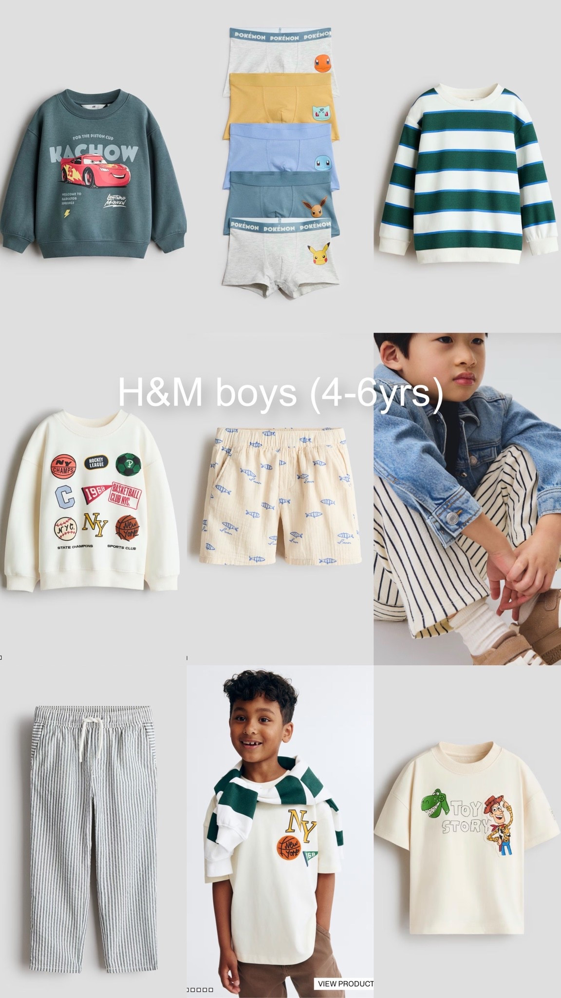 H&M boys age 4-6yrs 

Theo is in his character era and gets very excited when he sees them on his clothes. 

I feel like H&M somehow still make them look nice!!

#LTKkids #LTKbaby #LTKfamily