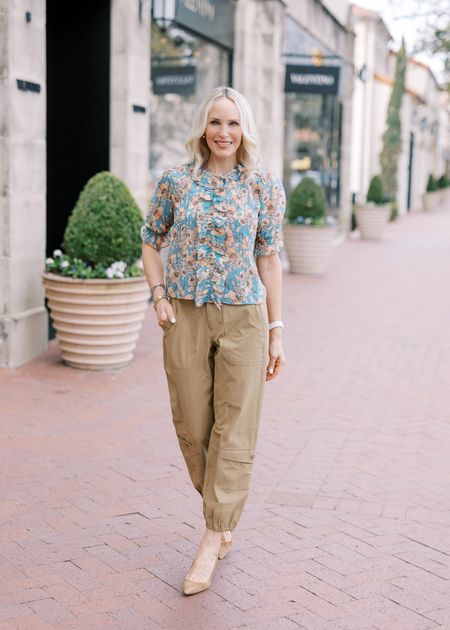 Spring Fashion Alert!
This ootd is perfect anytime.
Cabi, cherish top, galaxy cargo pants, blue blouse, khaki cargo pants, floral top

#LTKover40 #LTKSeasonal #LTKfindsunder100