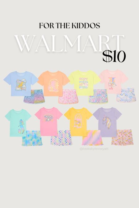 Two piece comfy pajamas for $10 from Walmart for the girls!