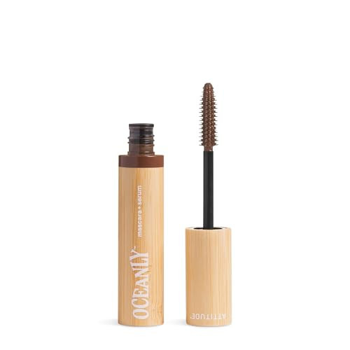 ATTITUDE Oceanly Serum Infused Mascara, EWG Verified, Eye Lash Serum, Length + Volume, Vegan Beauty and Makeup, Brown, 0.24 Oz | Amazon (US)