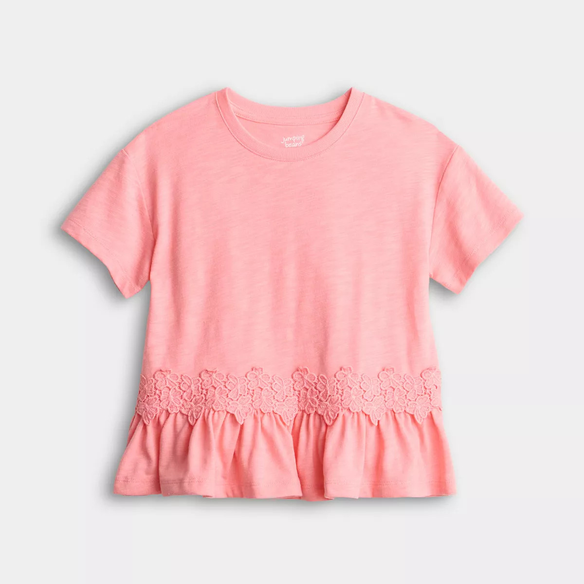Girls 4-12 Jumping Beans® Peplum Tee with Embroidered Hem, Girl's, Cadence Purple | Kohl's