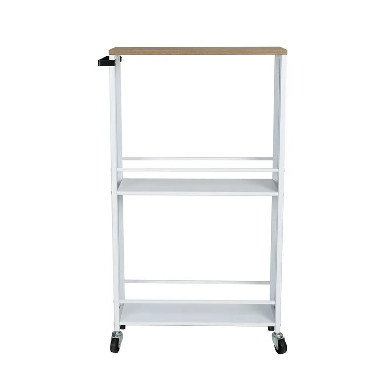 Better Homes & Gardens Slim Utility Storage Cart, Metal Steel, White, Easy Rolling | Walmart (US)