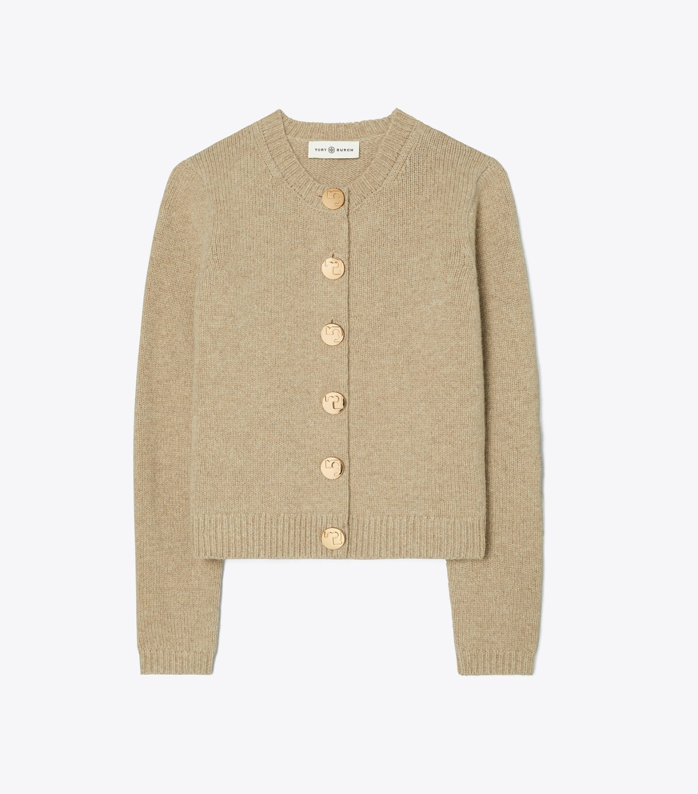 Logo Button Wool Cardigan: Women's Designer Sweaters | Tory Burch | Tory Burch (US)