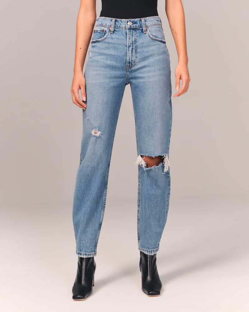 Women's High Rise 80s Mom Jean | Women's Bottoms | Abercrombie.com | Abercrombie & Fitch (US)