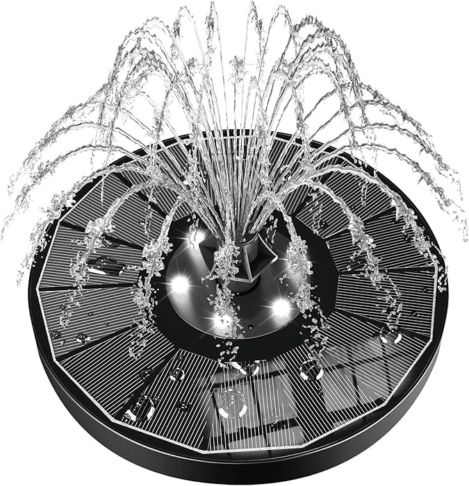 SZMP Solar Water Fountain Upgraded 100% Glass Panel, 3.5W Solar Powered Fountains Built-in 2000 B... | Amazon (US)