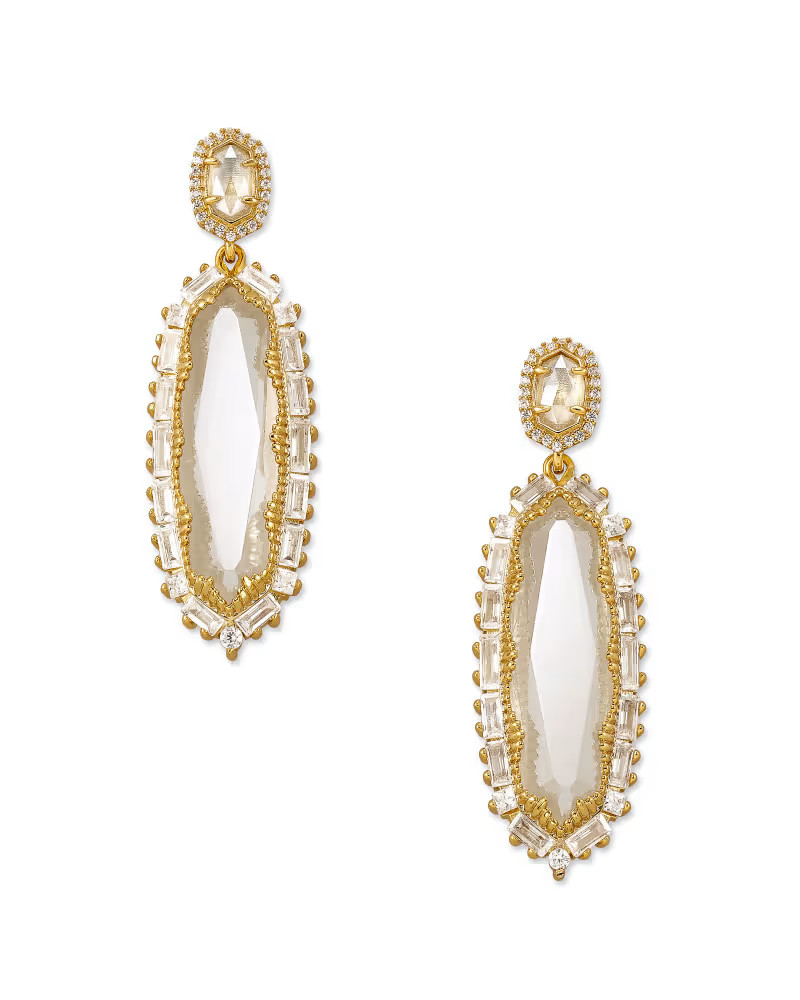Kapri Silver Statement Earrings in Lustre Glass | Kendra Scott | Kendra Scott