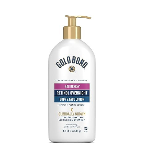 Gold Bond Age Renew Retinol Overnight Body & Face Lotion, 13 Oz, Anti-Aging Moisturizer for Visib... | Amazon (US)
