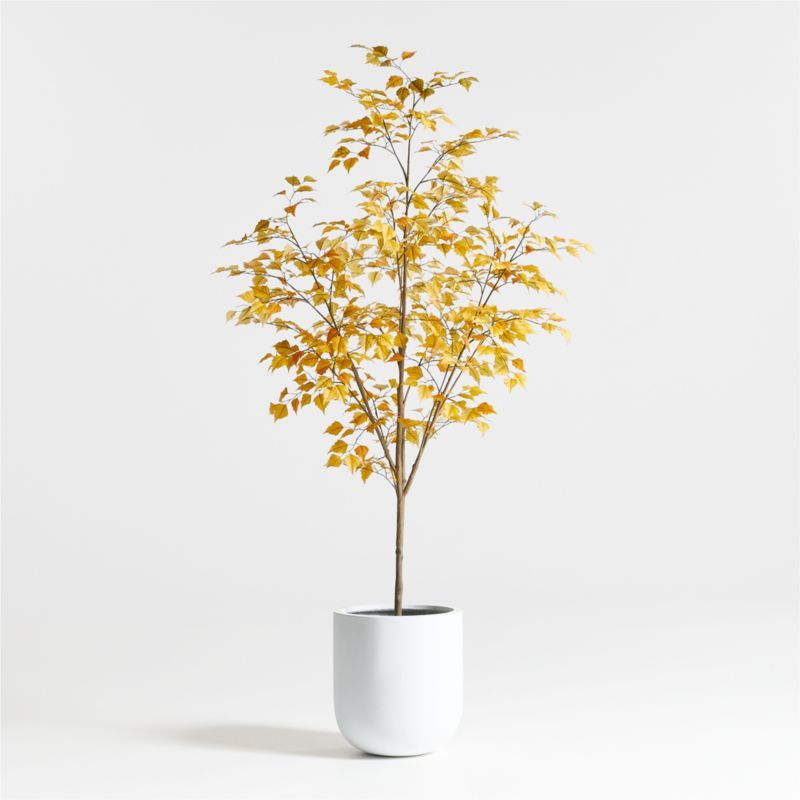 Potted Golden Leaf Artificial Fall Tree 7' | Crate & Barrel | Crate & Barrel