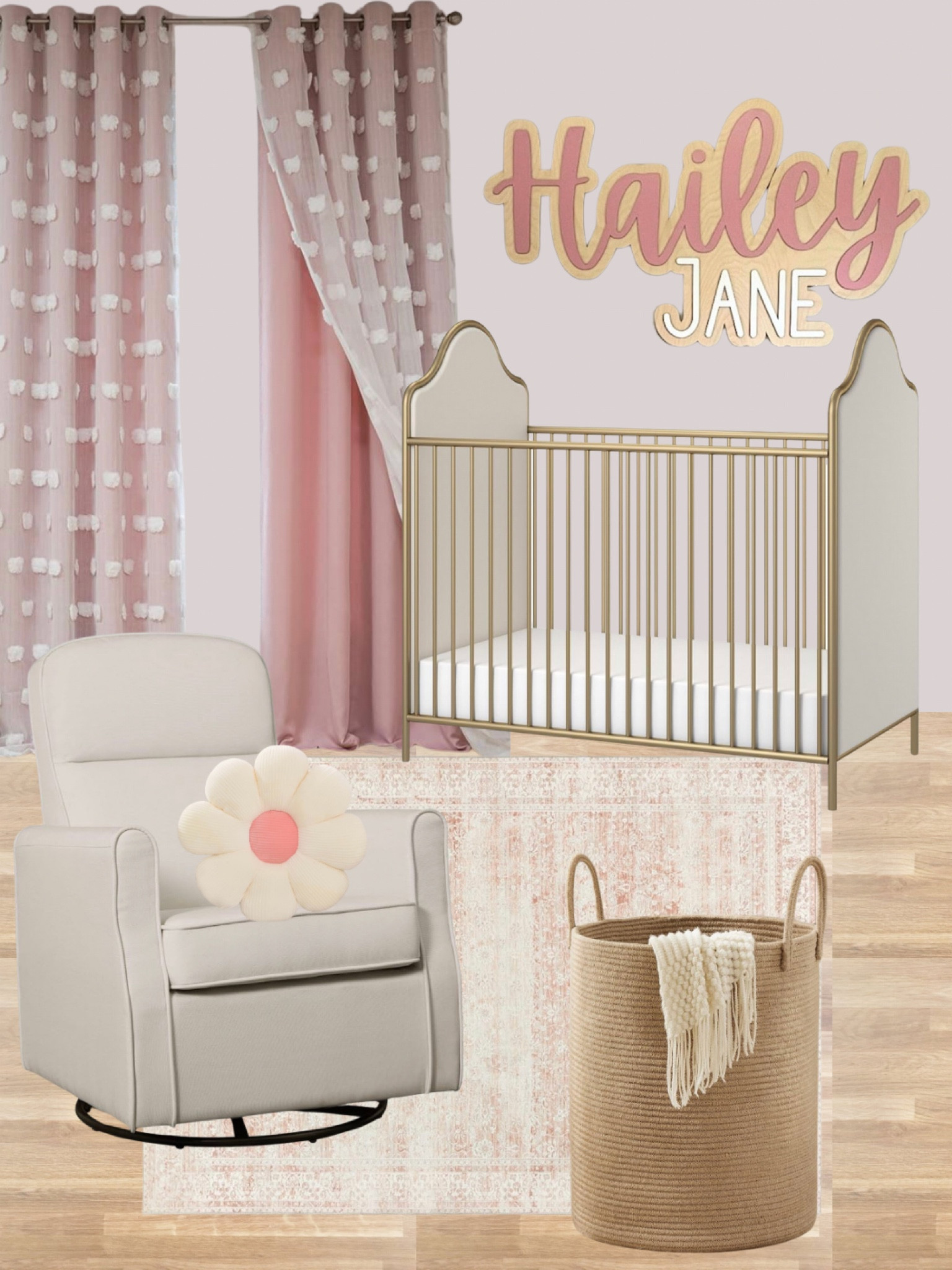 Girls nursery mood board 
baby girls room, pink nursery, nursery design ideas, amazon mood board, amazon nursery furniture, amazon crib, nursery glider, girls nursery rug

#LTKHome #LTKBaby #LTKKids