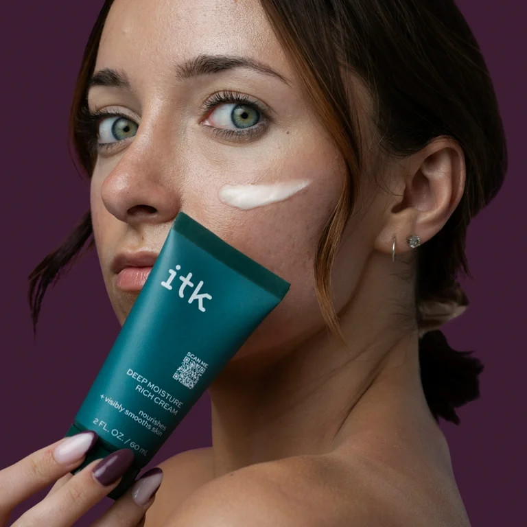 ITK Deep Moisture Rich Face Cream for Dry Skin with Hyaluronic Acid + Shea Butter, 2 oz | Walmart (US)