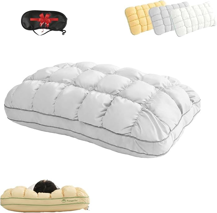 Cooling Marshmallow Pillow, Quilted Cool-Touch Bed Pillow, Soft Cloud-Like Fluffy Pillow for Slee... | Amazon (US)