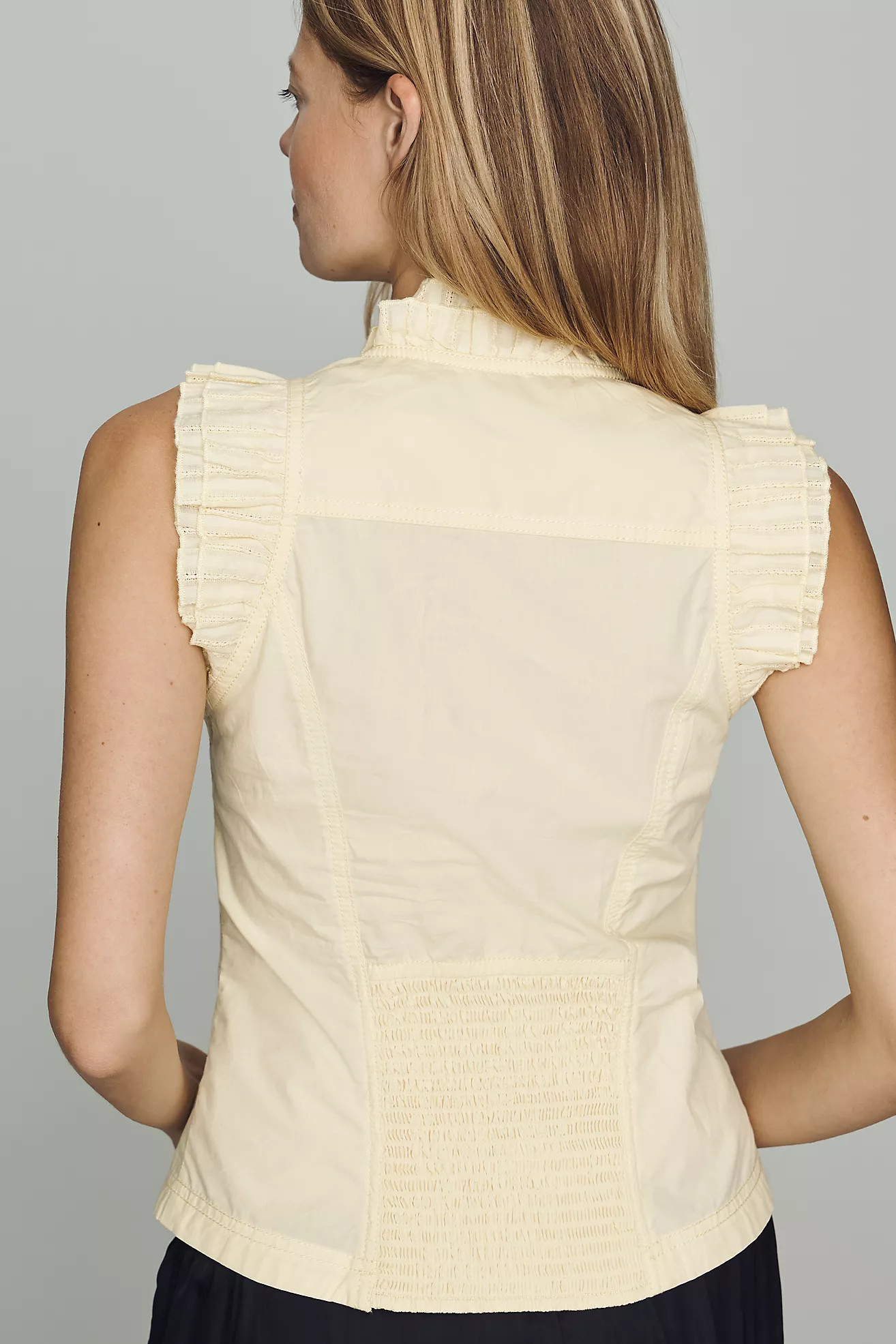 Pilcro Sleeveless Structured Blouse | Anthropologie (US)