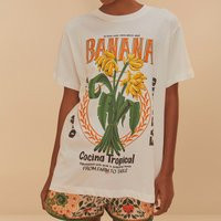 Farm Rio Banana Cocina Relaxed Cotton-Jersey T-Shirt | Coggles (Global)