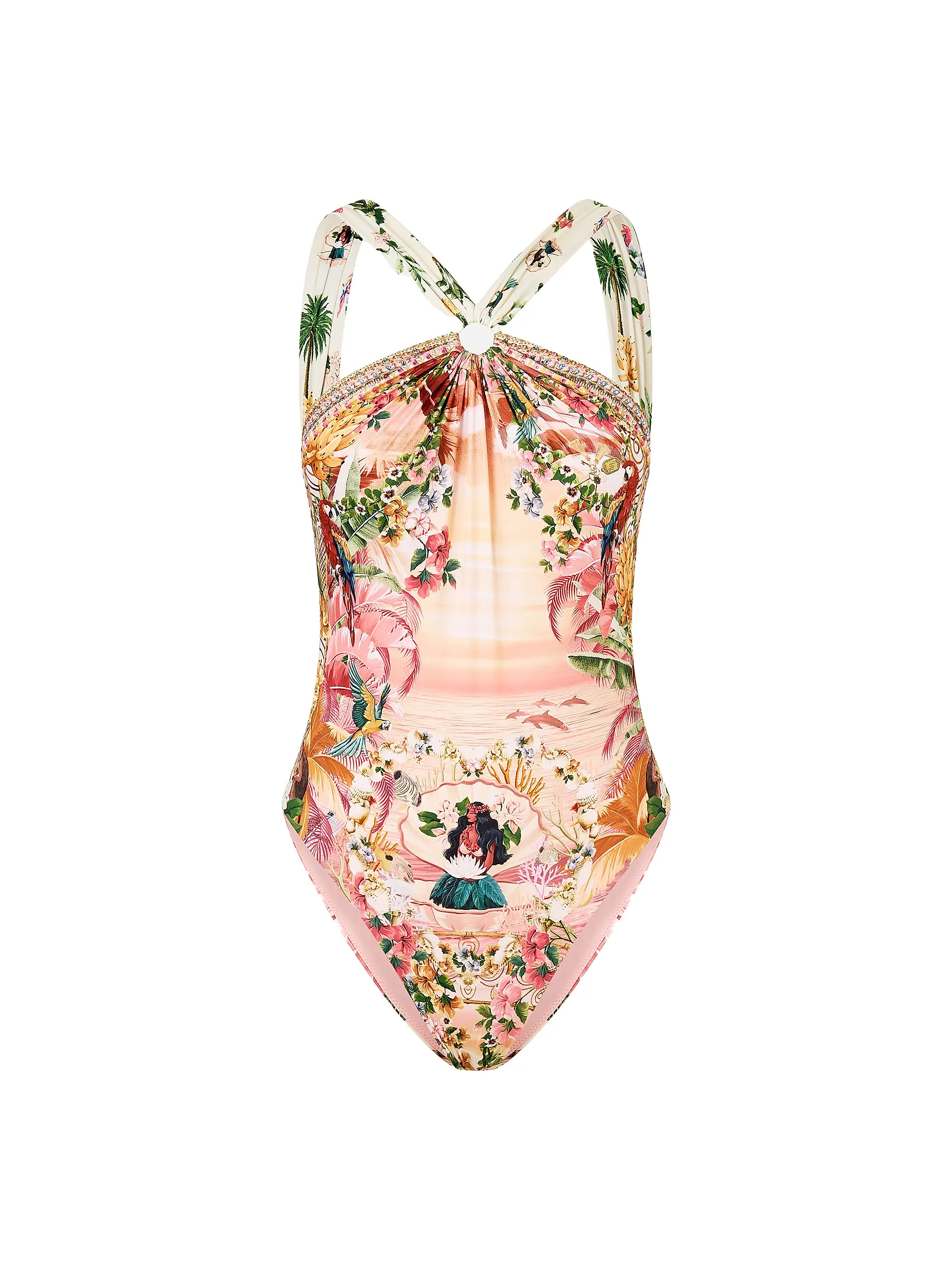 Camilla x White Lotus Halter One-Piece Swimsuit | Saks Fifth Avenue