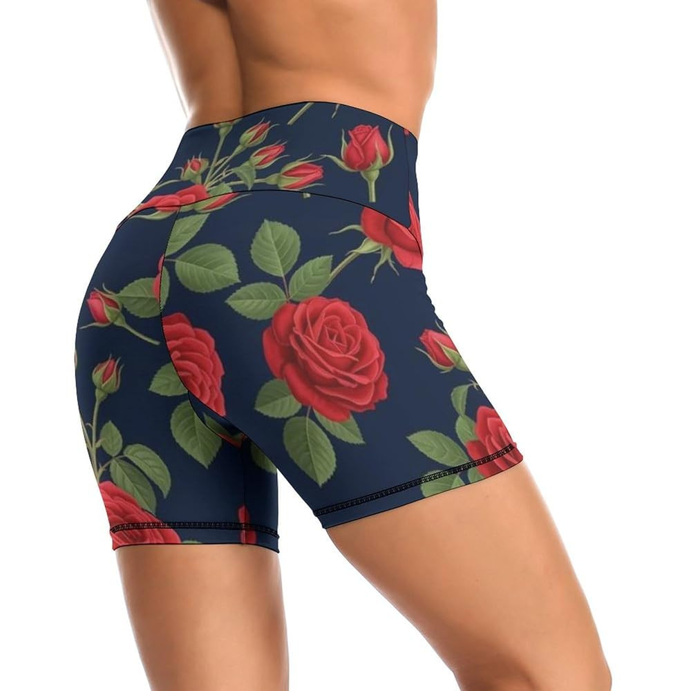 AMRANDOM Biker Shorts for Women High Waisted Yoga Workout Gym Shorts | Amazon (US)