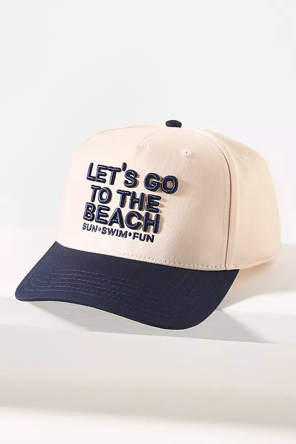 Let's Go to the Beach Embroidered Trucker Hat | Anthropologie (US)