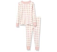 Amazon.com: HonestBaby Baby Organic Cotton 2-Piece Snug Fit Pajama Set, Peach Skin Painted Buffal... | Amazon (US)