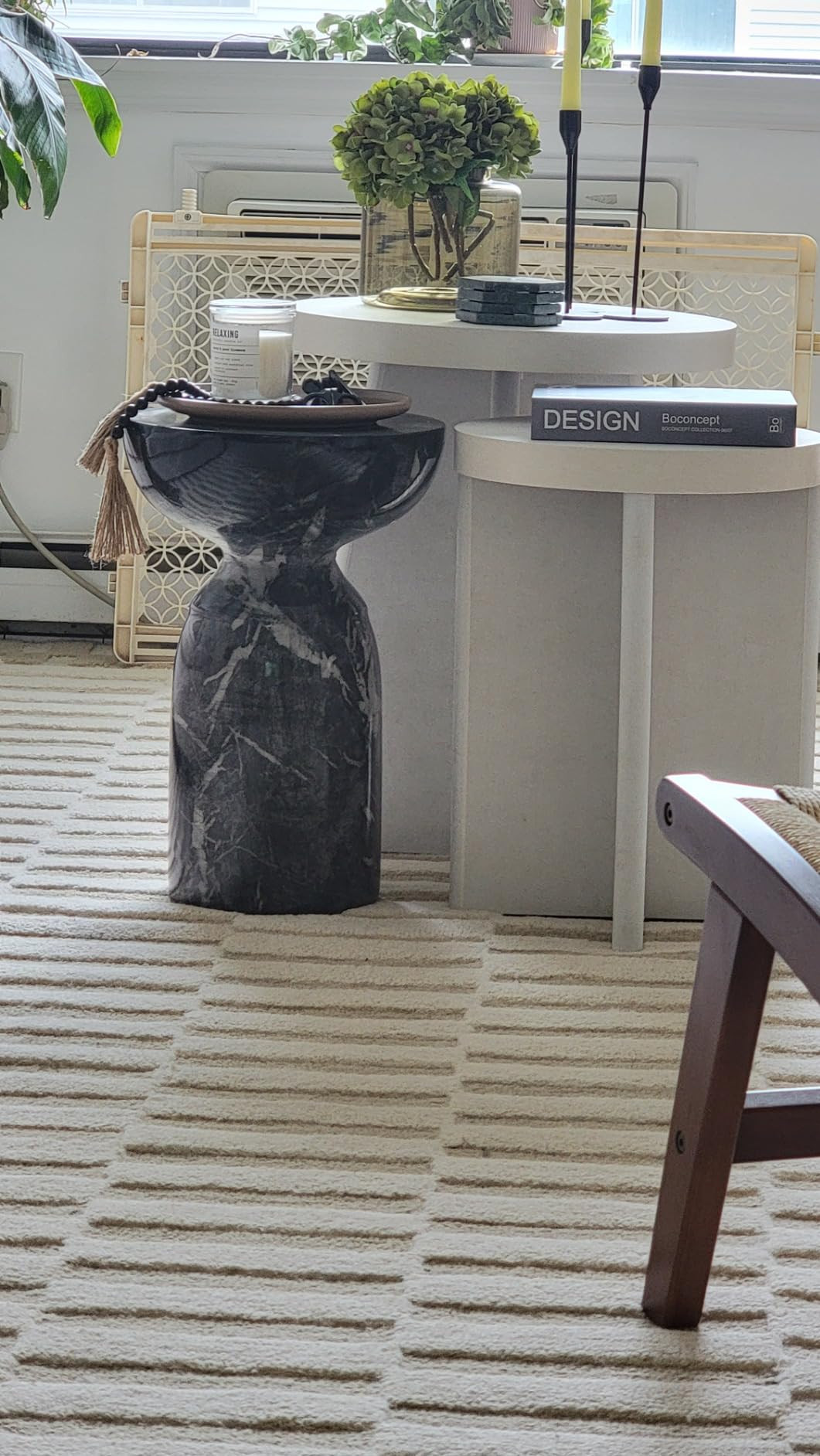 Tov Furniture Rue Marble Side Table (Black) | Amazon (US)