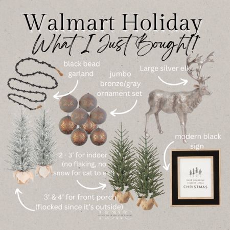 Snagged some Christmas finds today at Walmart! Prices were just too good! #walmart #walmarthome #walmartchristmas #christmasdecor #holidaydecor #christmastree #christmastreedecor #mixedmetals #modernchristmas 

#LTKSeasonal #LTKHoliday #LTKhome