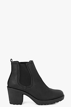 Block Heel Chelsea Boots | Boohoo.com (US & CA)