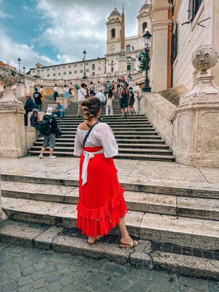 Beautiful red dress I designed with JessaKae I wore it all over Italy! Paired it with this top to switch it up! Loved the two together 

#LTKFind #LTKcurves #LTKtravel