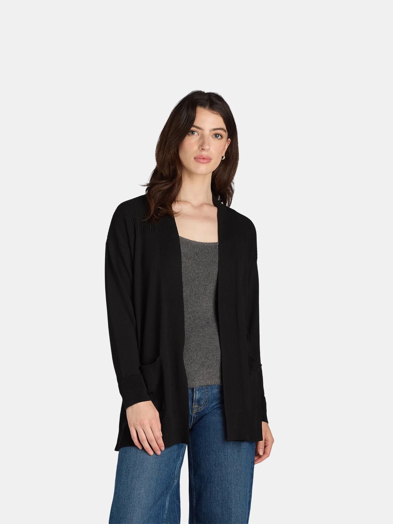 Time and Tru Women's Open Front Cardigan, Size XS-XXXL | Walmart (US)