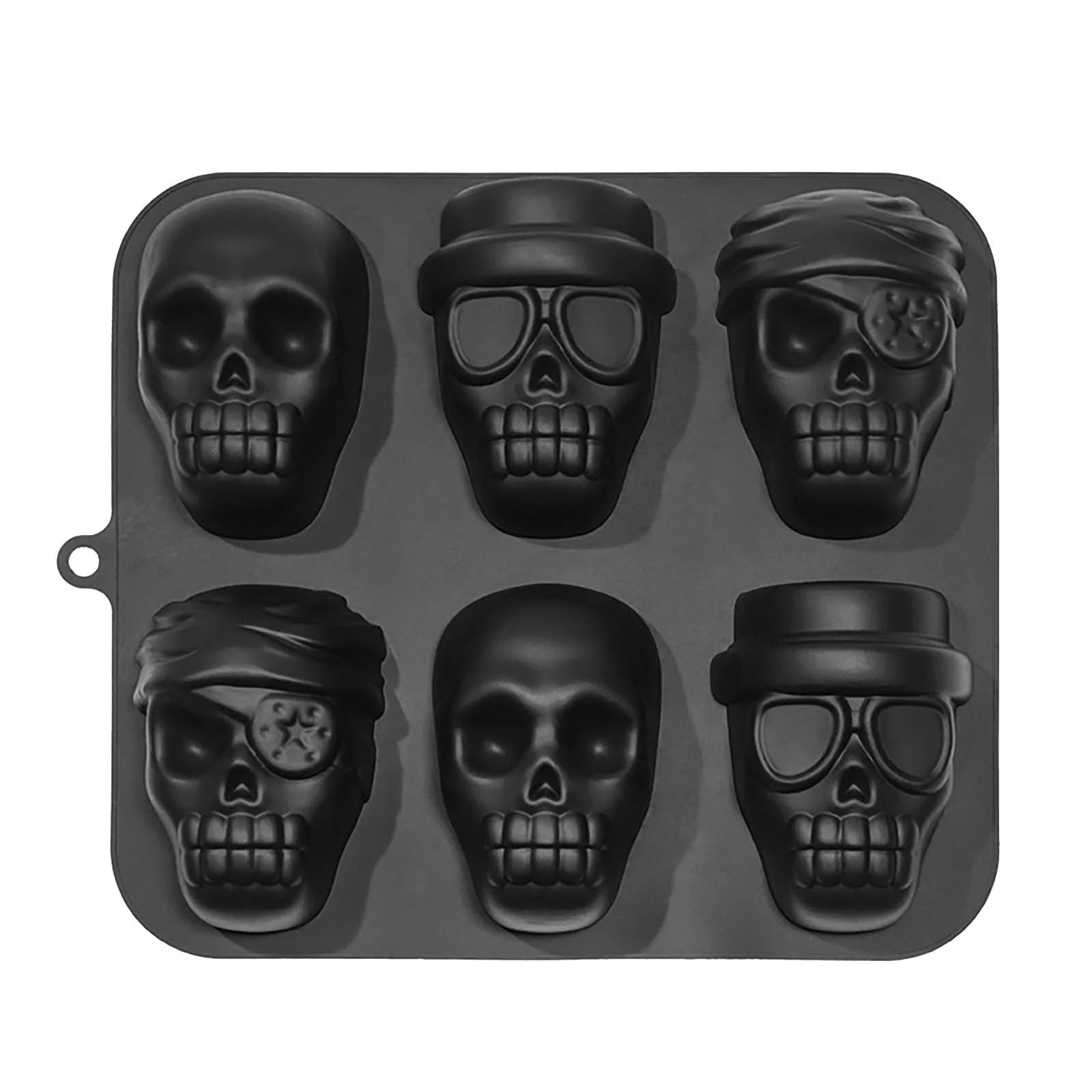 Halloween Large Silicone Skull Cake Birthday Gift 6 Pirate Skull Ice Lattice Skull Baking Cake 3D... | Walmart (US)