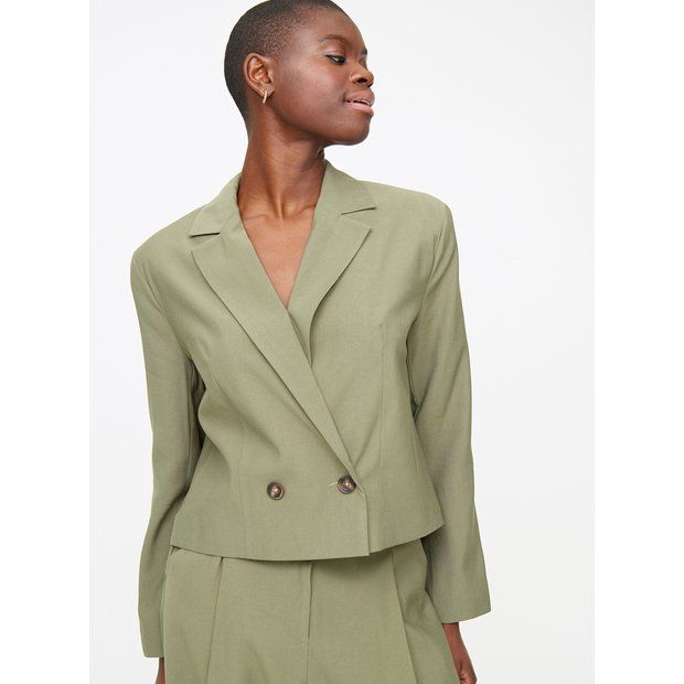 Buy Fern Green Boxy Blazer 8 | Blazers | Tu | Tu Clothing
