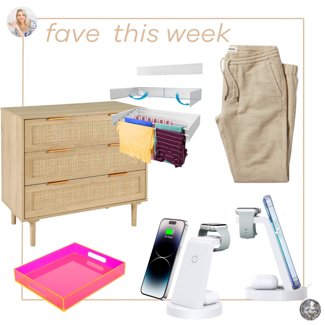 my fave 5 this week

small bedside dressers
laundry room organizing
Father’s Day cozy pants
the best phone/apple watch/airpod charger
pop of color tray

#LTKHome #LTKGiftGuide #LTKFamily