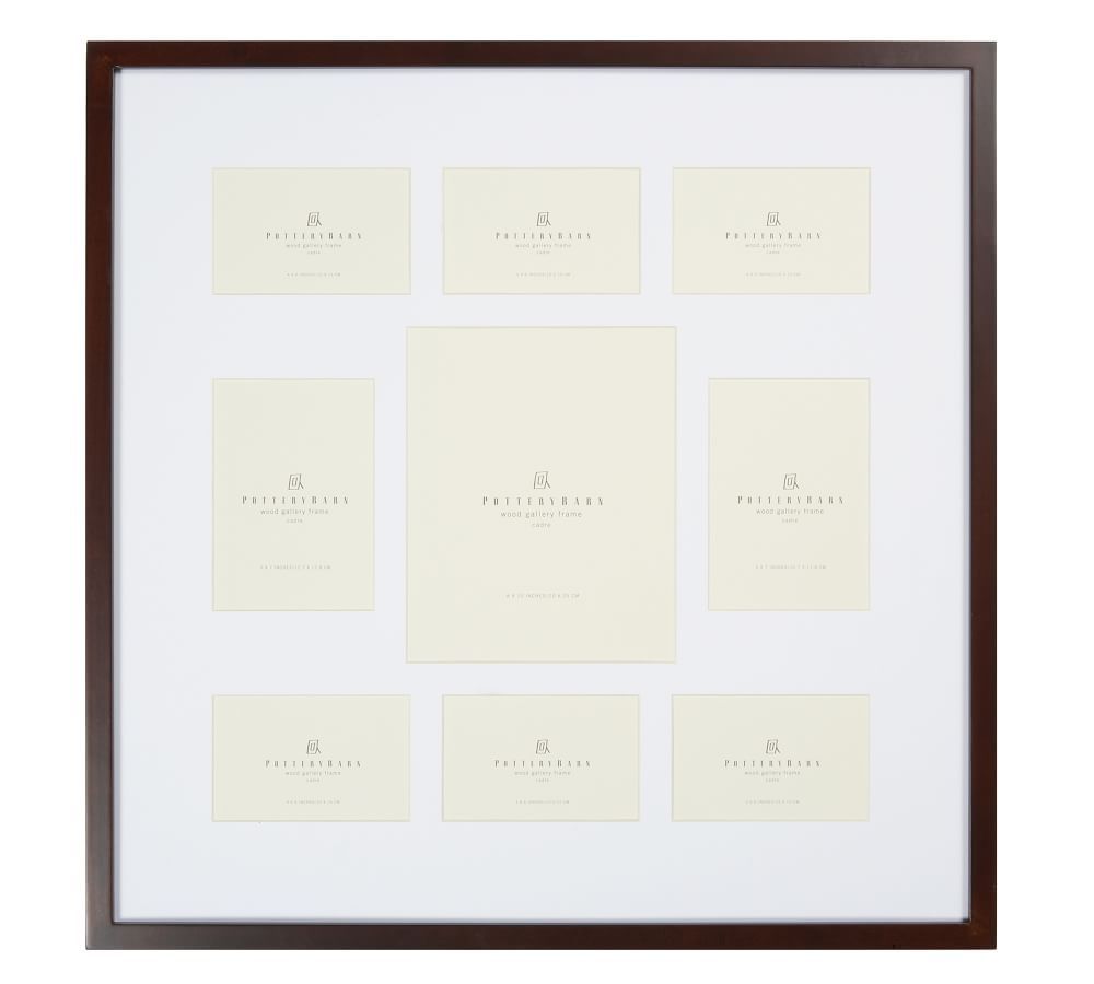 Wood Gallery 9-Opening Frame, 4x6/5x7/8x10 - Espresso | Pottery Barn (US)