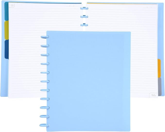 Talia Discbound Notebooks, Planner, Customizable, (Arctic Ice w/Arctic Ice Discs, Letter (8.5in x... | Amazon (US)