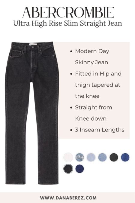 Abercrombie jeans slim straight is your modern day skinny! Fitted at hips thighs and tapers at knee

Abercrombie jeans | Abercrombie denim | Abercrombie and fitch 

#LTKfindsunder100 #LTKSale #LTKSeasonal