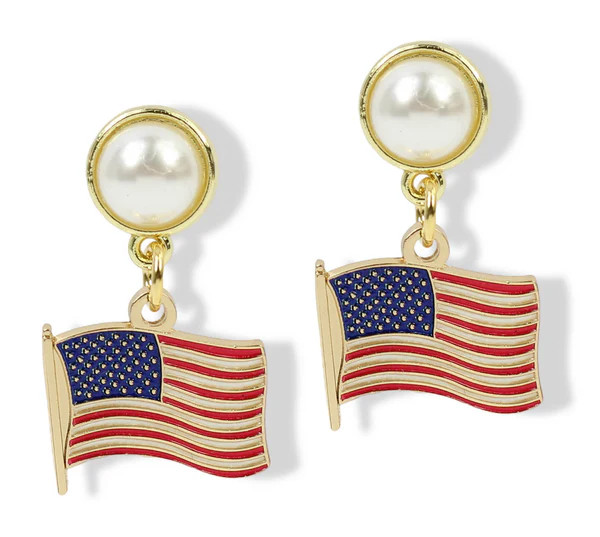 The American Flag Earring | Bourbon and Boweties