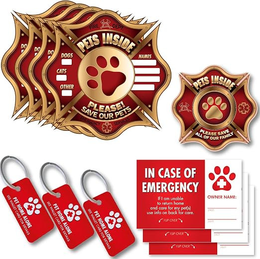 Vinyl Friend Pet Alert Stickers - FIRE Safety Alert and Rescue (5 Pack) - Save Your Pets encase o... | Amazon (US)