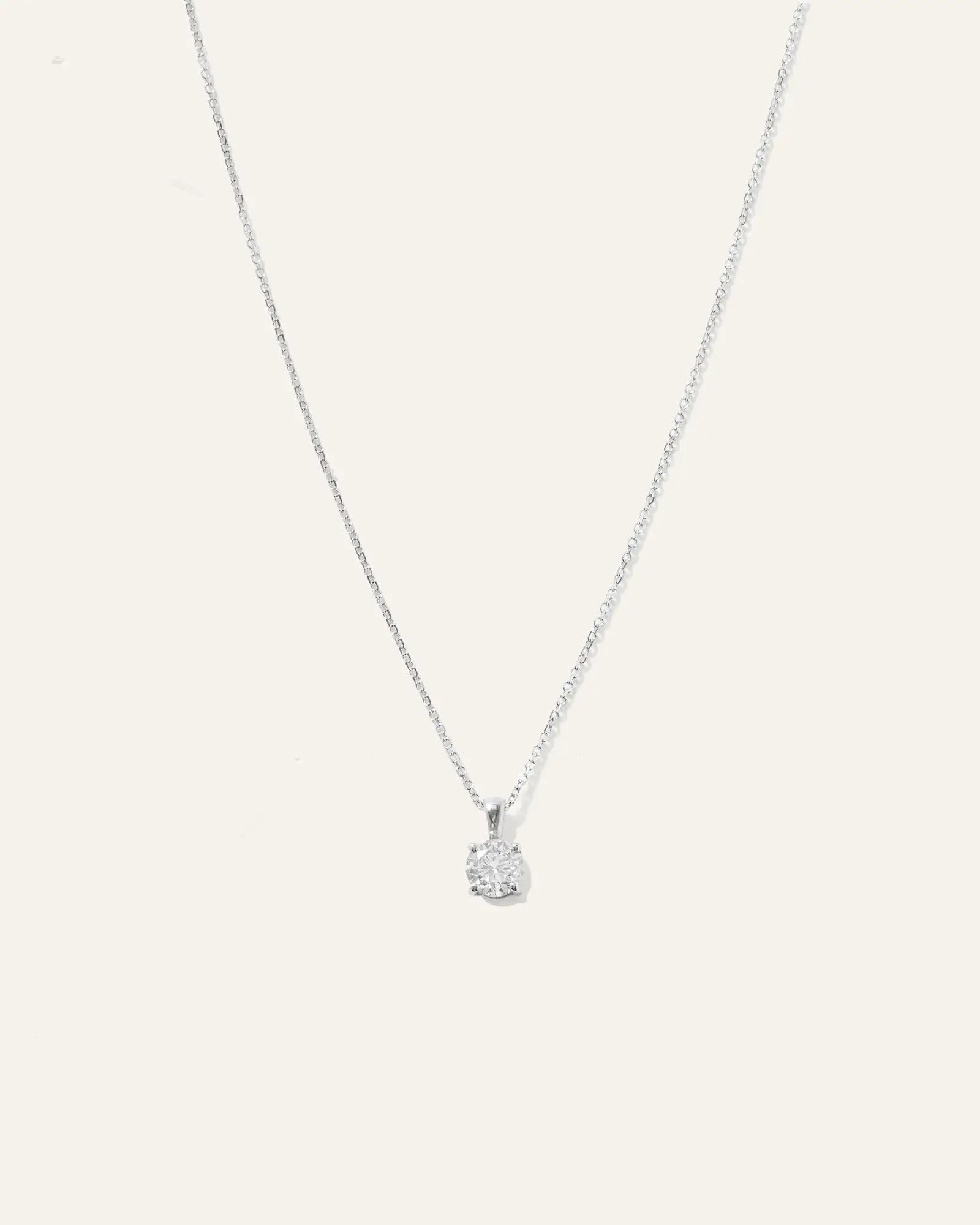 14k Gold Natural Diamond Solitaire Necklace | Quince