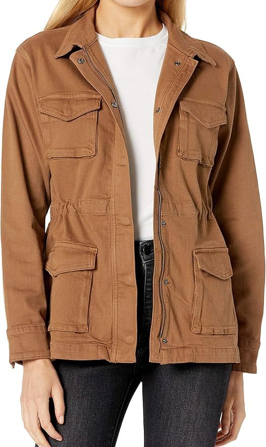 The Drop Women's Andi Zip Front Stretch Denim Utility Jacket | Amazon (US)