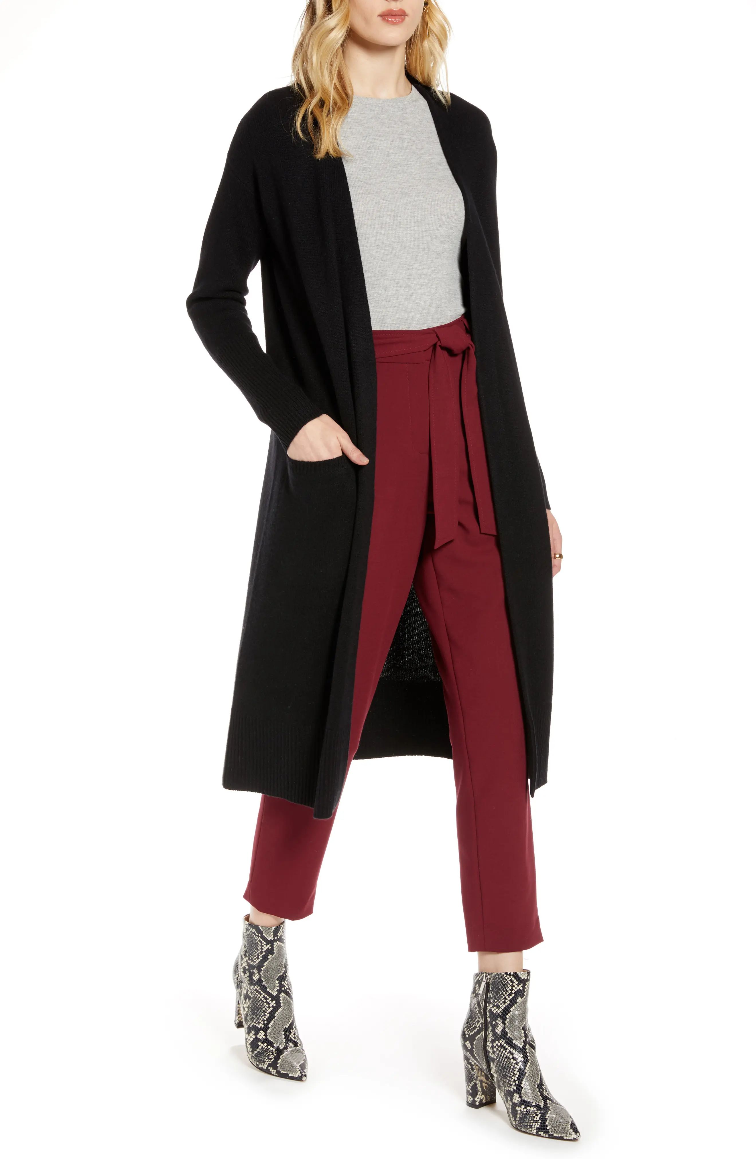 Women's Halogen Wool & Cashmere Long Cardigan | Nordstrom