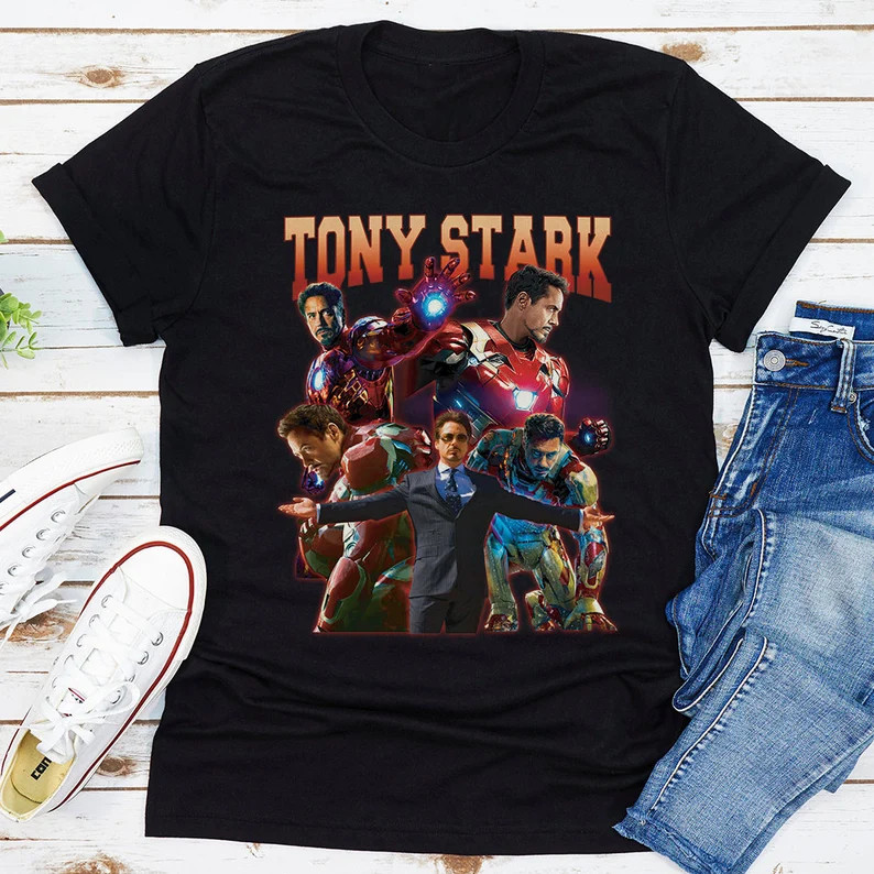The Avengers Iron Man Shirt, Tony Stark t-shirt, Marel Superhero Birthday Gift For Men Woman Kids... | Etsy (US)