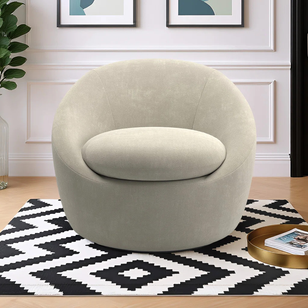Norell Chenille Swivel Accent Chair | Wayfair North America