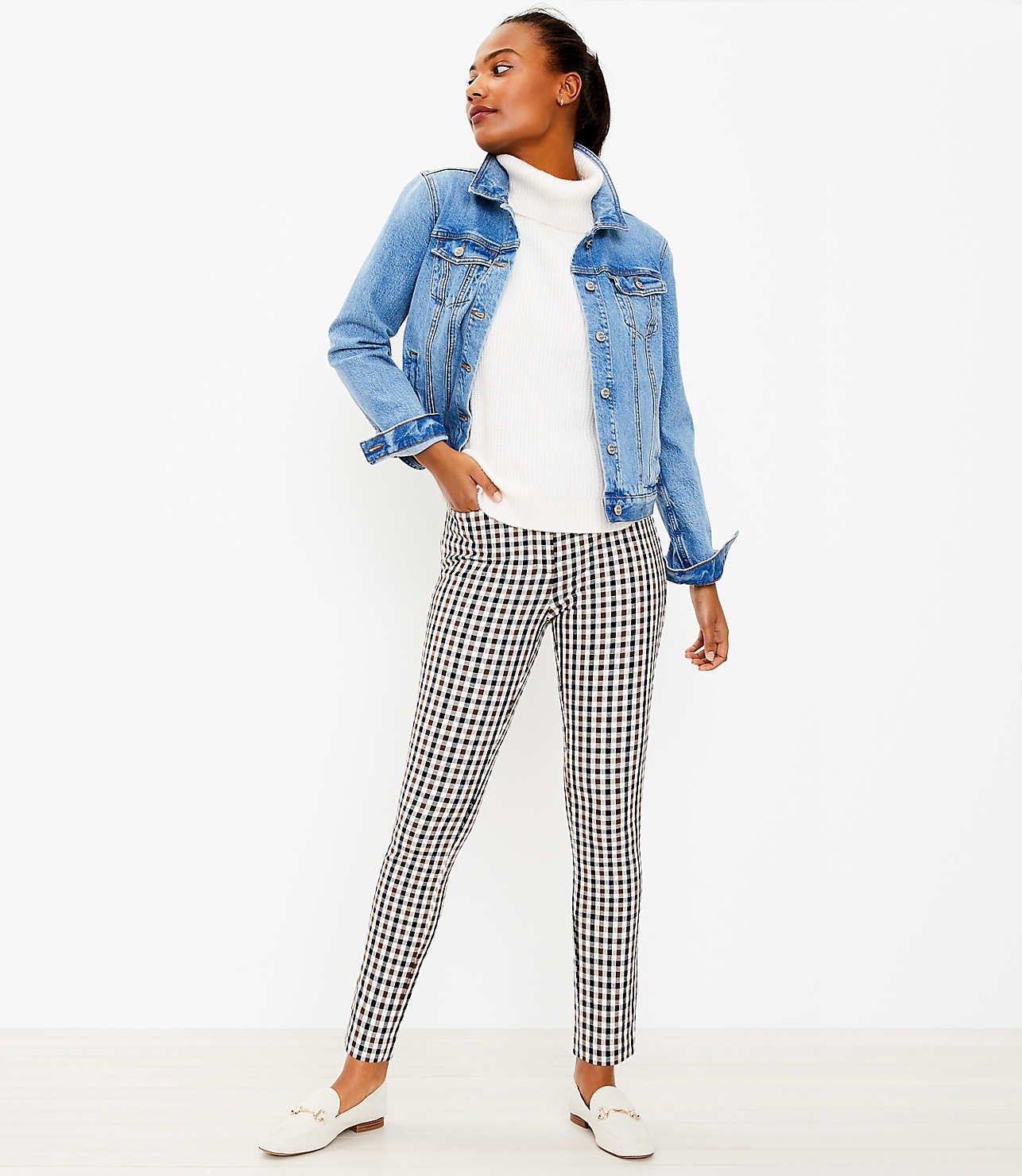 Perfect Skinny Pants in Plaid | LOFT