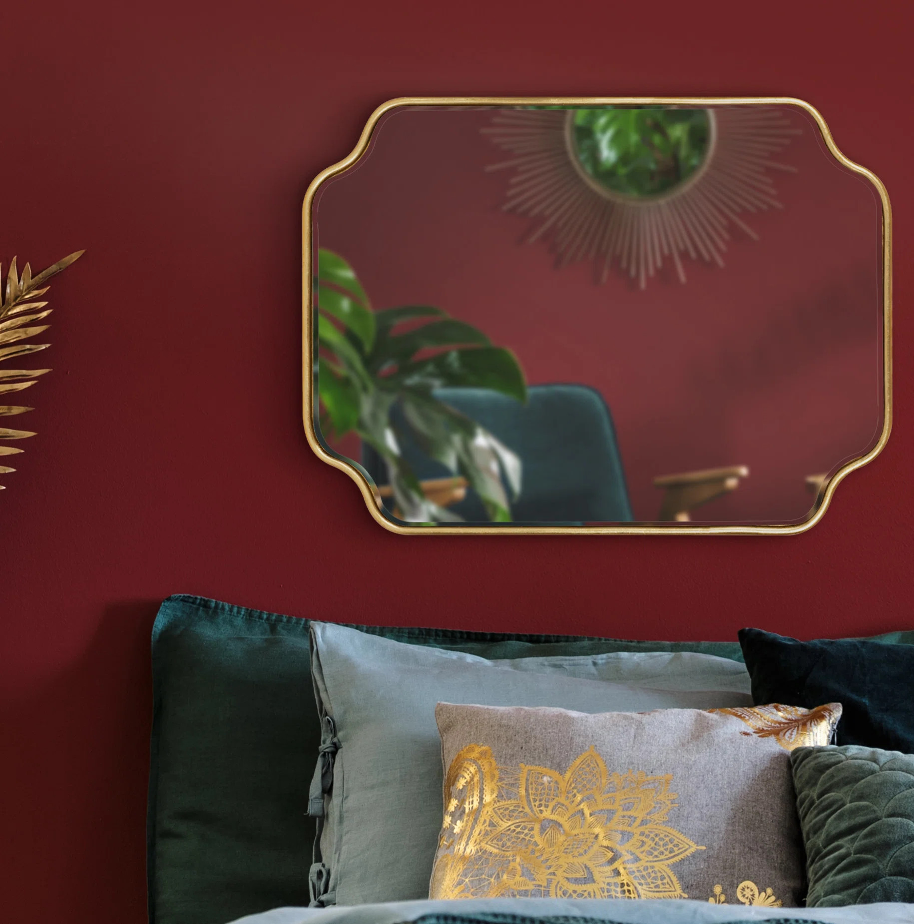 Aransa Scalloped Rectangle Wall Mirror | Wayfair North America