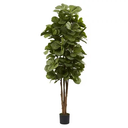 Nearly Natural 6-ft. Artificial Fiddle Leaf Fig Tree - Walmart.com | Walmart (US)