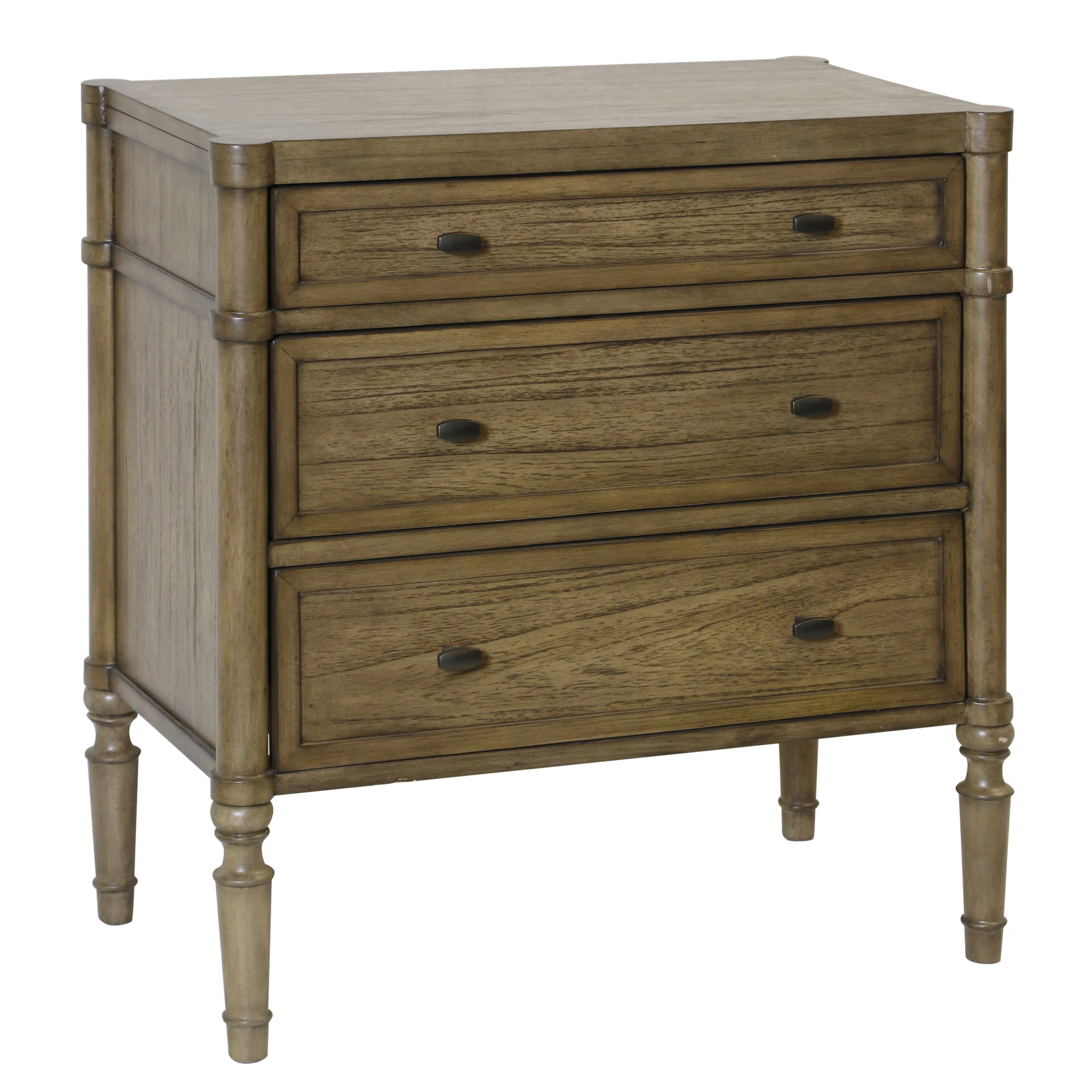 August Grove® Agatha - 3 Drawer Bachelor Cabinet Chest - Brown | Wayfair | Wayfair North America