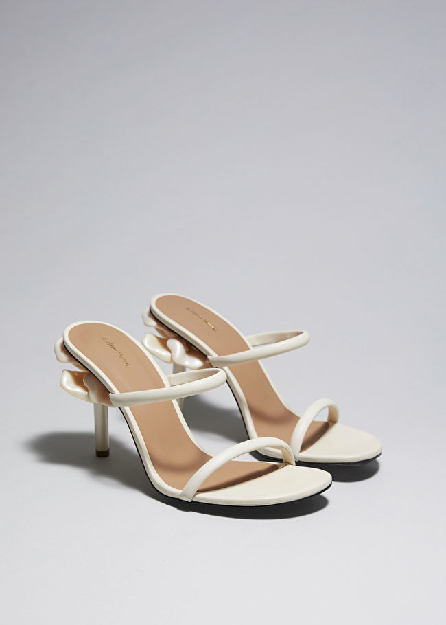 Flower Embellished Leather Mules | & Other Stories US