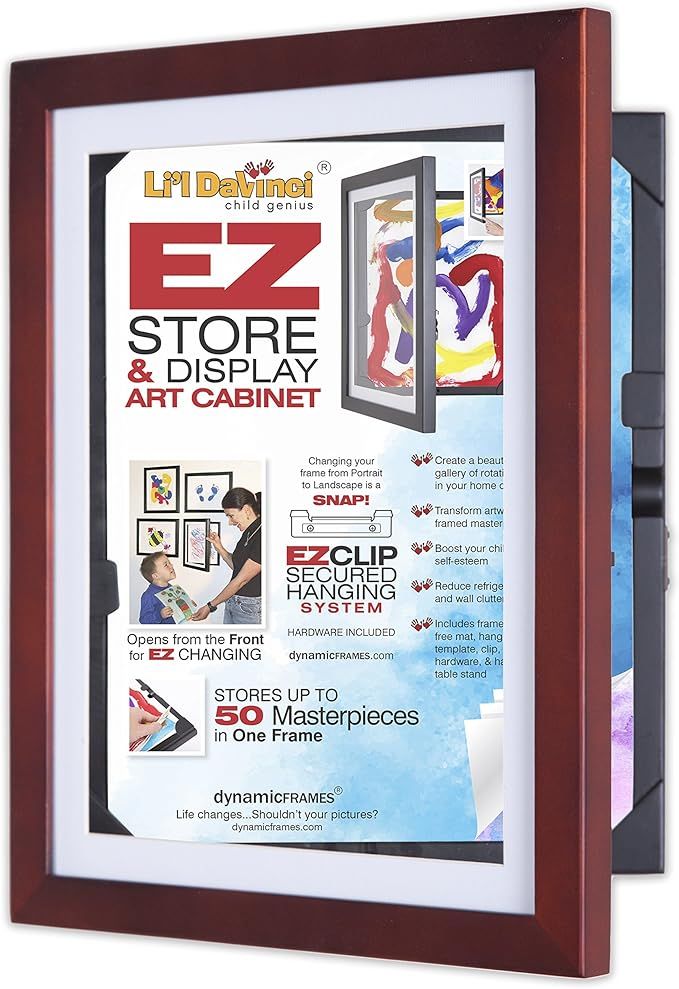 Li'l DAVINCI Art Frames: Front-Opening, EZ Store Wooden Frames That Allow You to Hold up to 50 It... | Amazon (US)