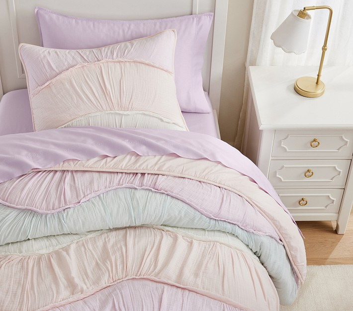 Ryleigh Ruched Wave Quilt & Shams | Pottery Barn Kids