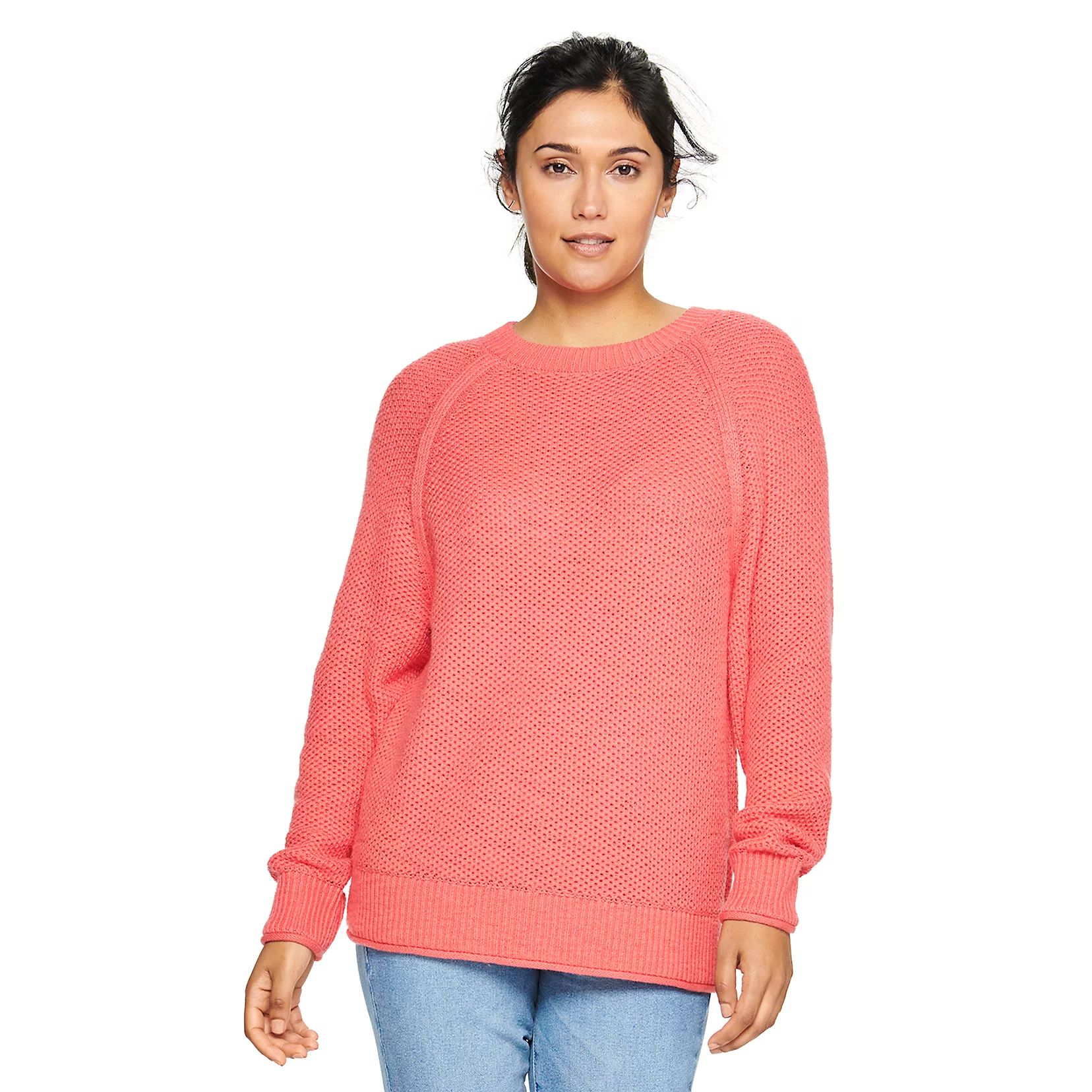 Women's Sonoma Goods For Life® All Over Stitch Crewneck Sweater | Kohl's