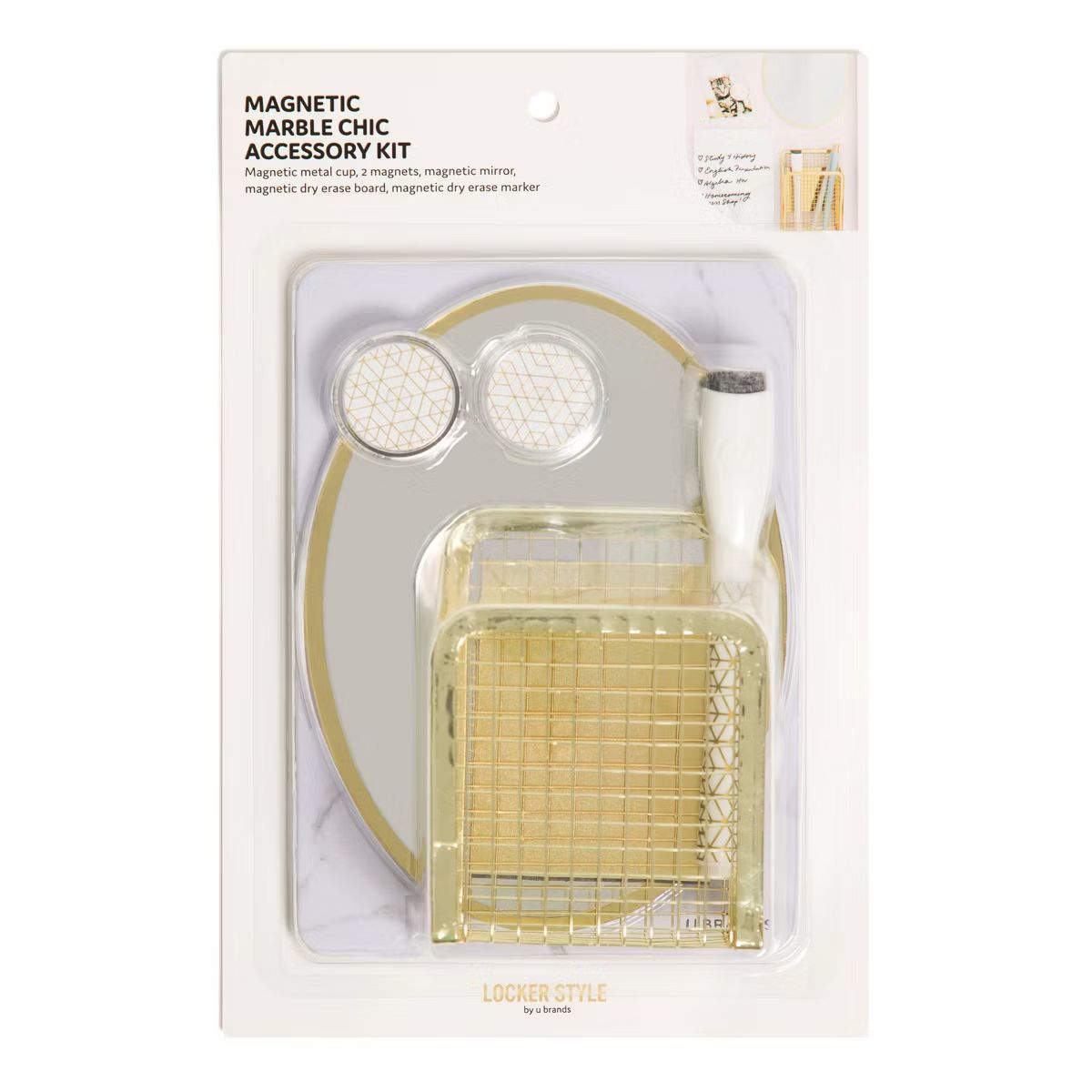 U Brands 6pc Locker Value Pack Gold Wire | Target