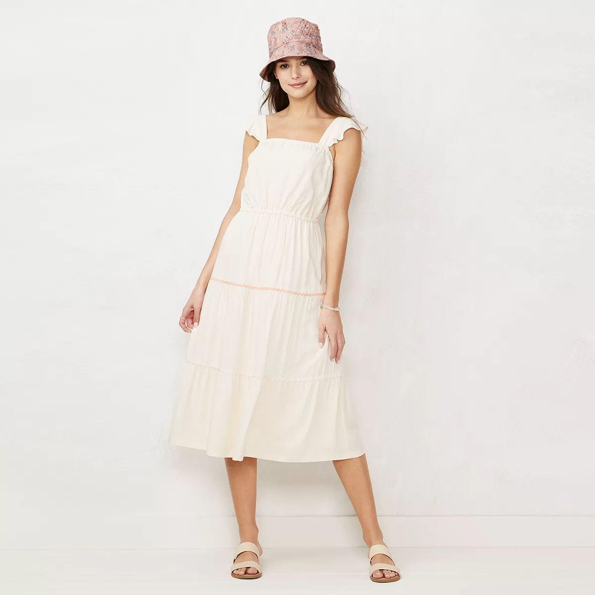 Women's LC Lauren Conrad Tiered Pinafore Dress | Kohl's